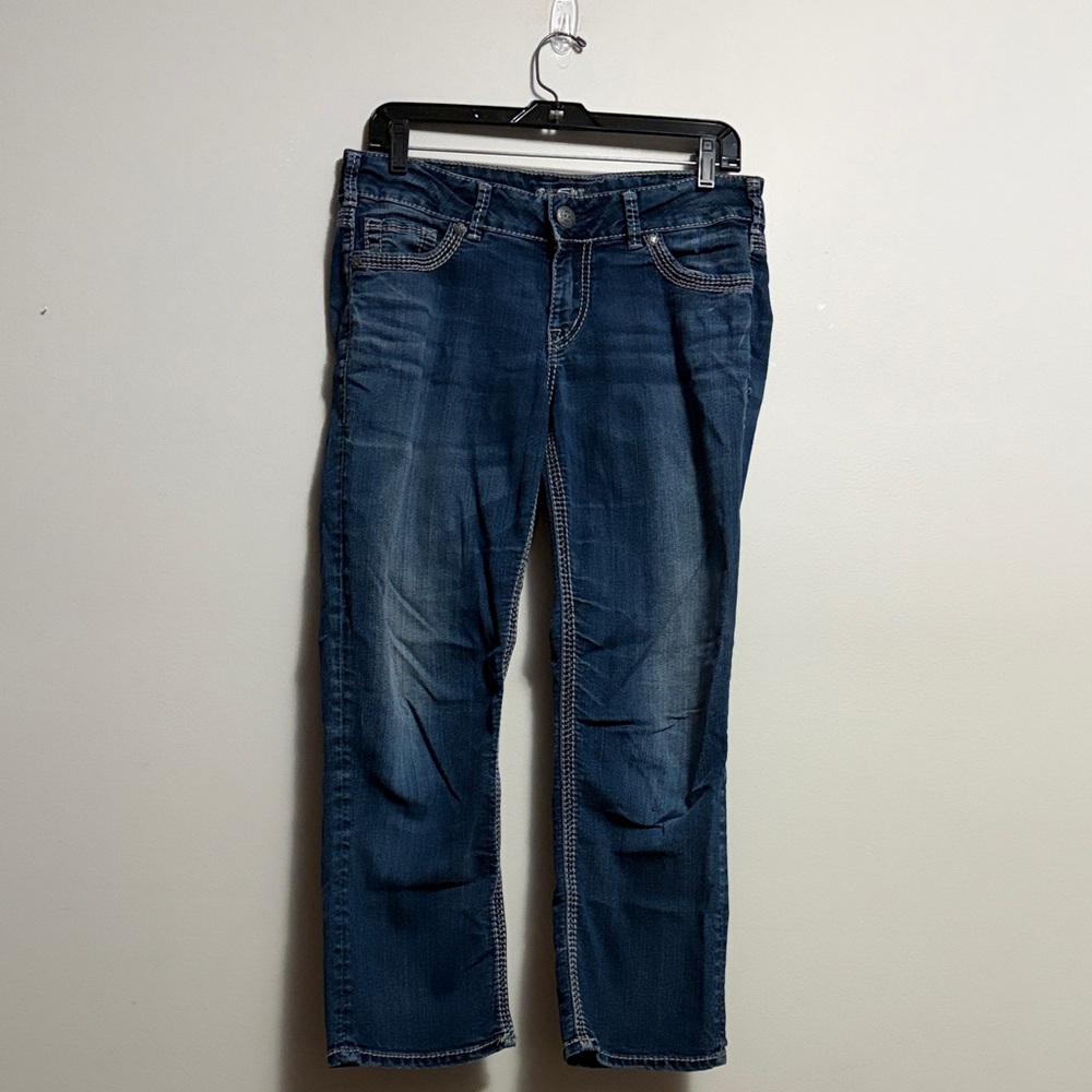 Silver Suki Dark Wash Women's Jeans size 30 thick stitch